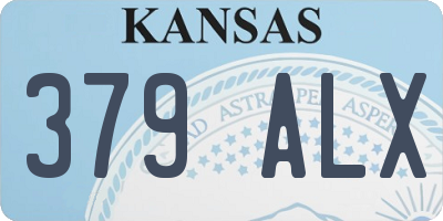 KS license plate 379ALX