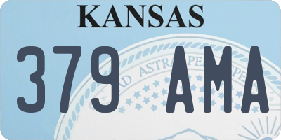 KS license plate 379AMA