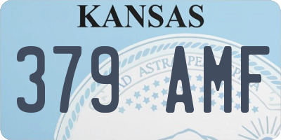 KS license plate 379AMF