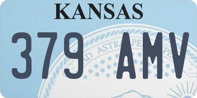 KS license plate 379AMV