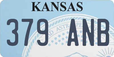 KS license plate 379ANB