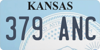 KS license plate 379ANC
