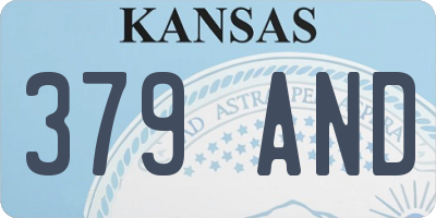 KS license plate 379AND