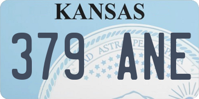 KS license plate 379ANE