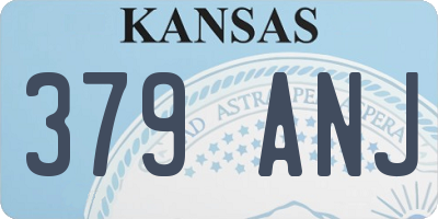 KS license plate 379ANJ
