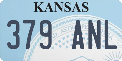 KS license plate 379ANL