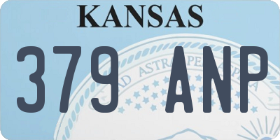 KS license plate 379ANP