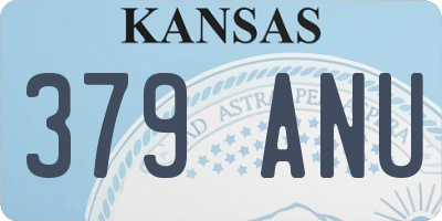 KS license plate 379ANU