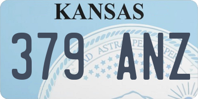 KS license plate 379ANZ