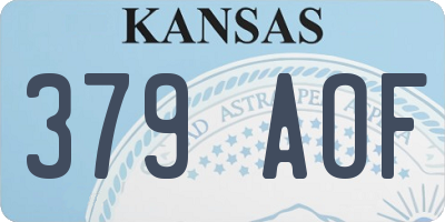 KS license plate 379AOF