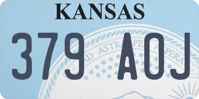KS license plate 379AOJ