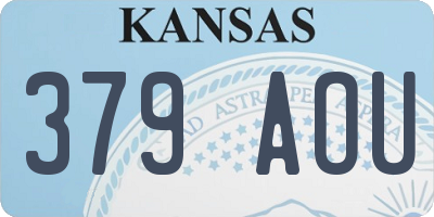 KS license plate 379AOU