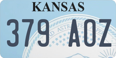 KS license plate 379AOZ
