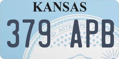 KS license plate 379APB