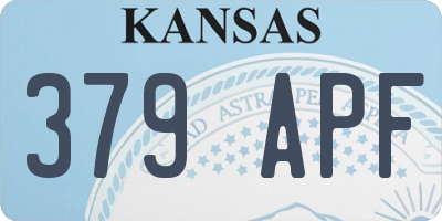 KS license plate 379APF