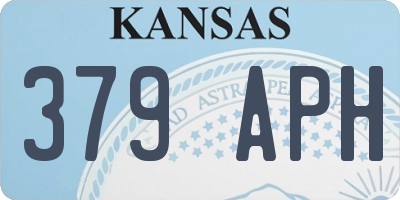 KS license plate 379APH