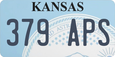 KS license plate 379APS
