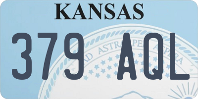 KS license plate 379AQL