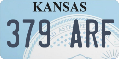 KS license plate 379ARF