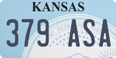 KS license plate 379ASA