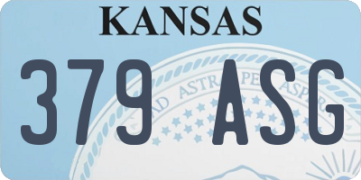KS license plate 379ASG