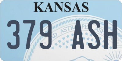 KS license plate 379ASH
