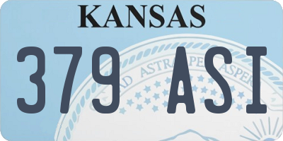KS license plate 379ASI