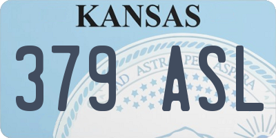KS license plate 379ASL