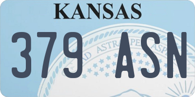 KS license plate 379ASN