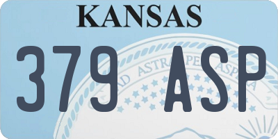 KS license plate 379ASP