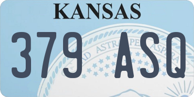 KS license plate 379ASQ