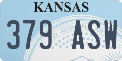 KS license plate 379ASW