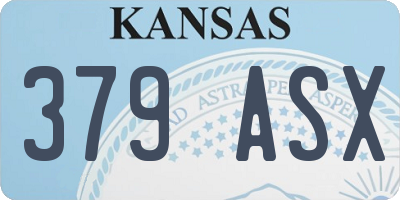 KS license plate 379ASX