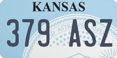 KS license plate 379ASZ
