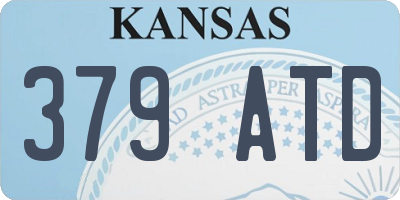 KS license plate 379ATD