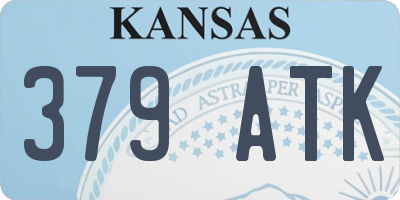 KS license plate 379ATK