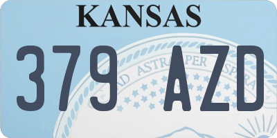 KS license plate 379AZD