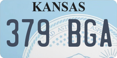 KS license plate 379BGA
