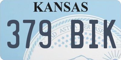 KS license plate 379BIK
