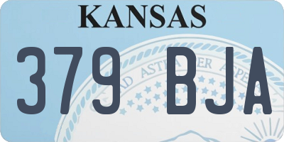 KS license plate 379BJA