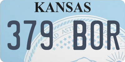 KS license plate 379BOR