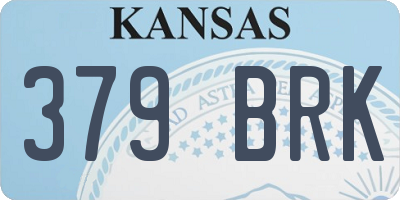 KS license plate 379BRK