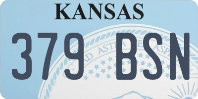 KS license plate 379BSN
