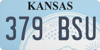 KS license plate 379BSU