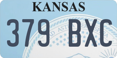 KS license plate 379BXC