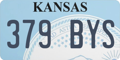 KS license plate 379BYS