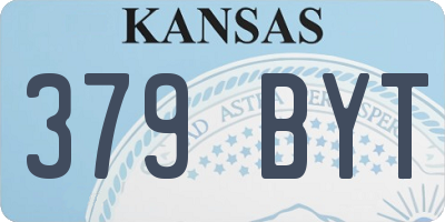 KS license plate 379BYT