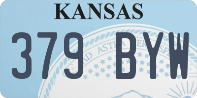KS license plate 379BYW