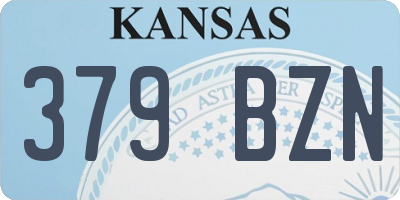 KS license plate 379BZN