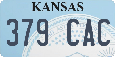 KS license plate 379CAC